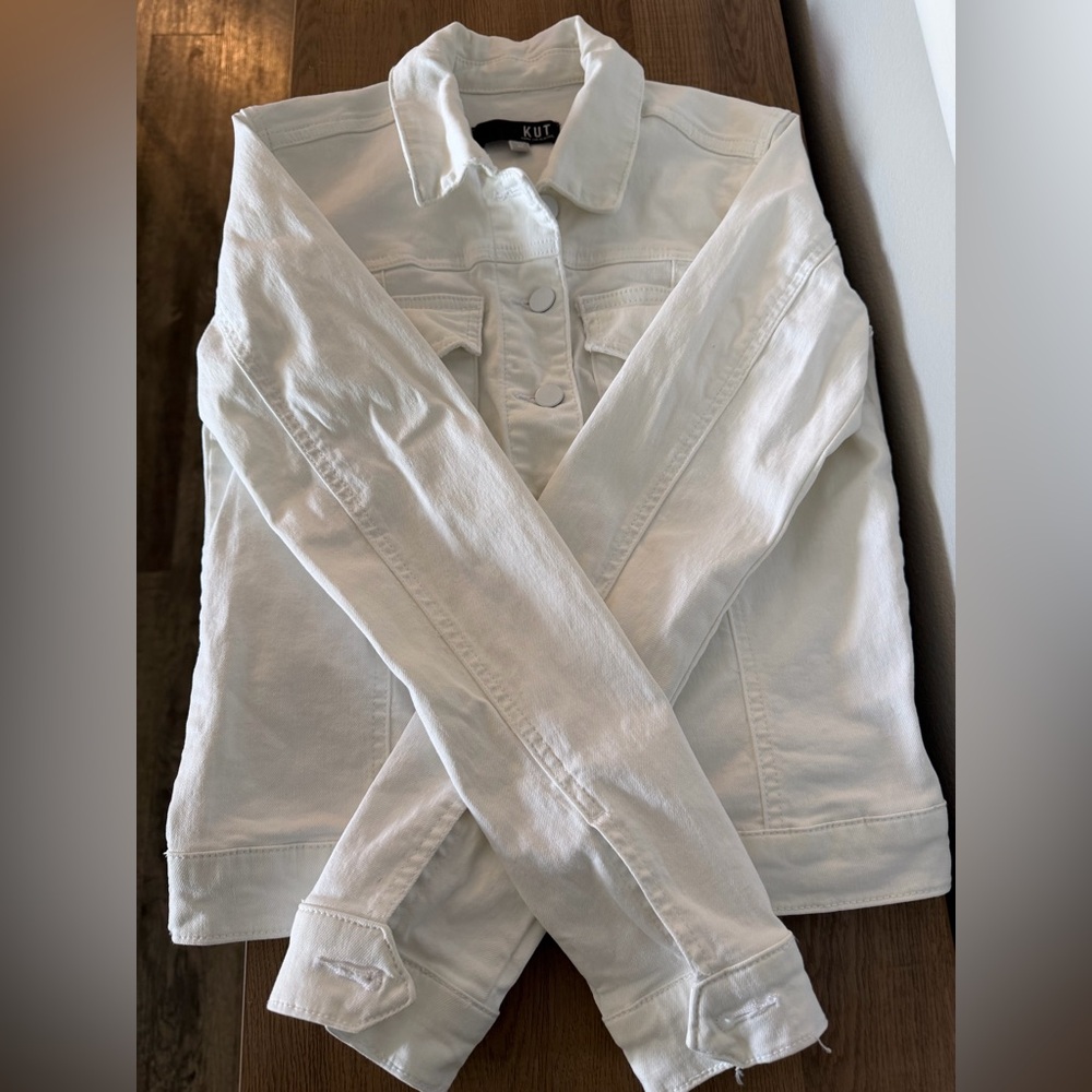 Kut from the Kloth White Denim Jacket